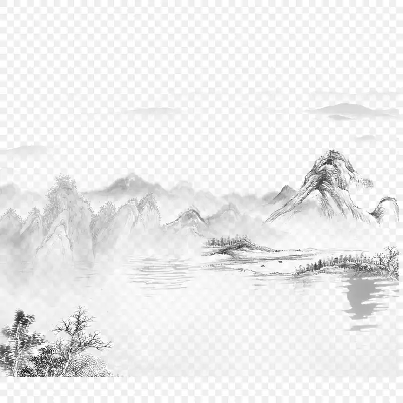 水墨山水画