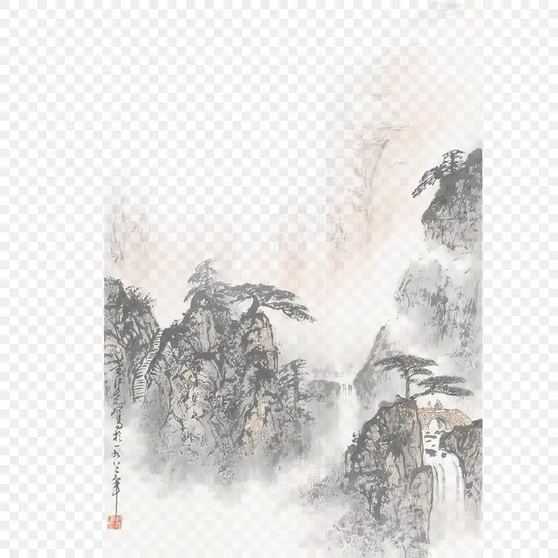 中国风山水画