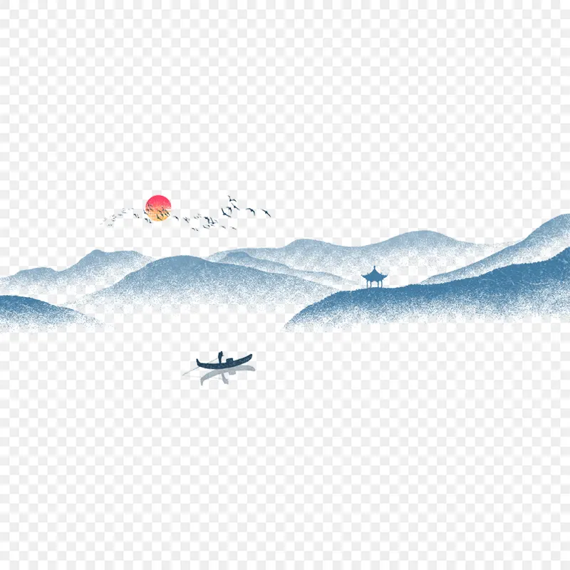 中国风山水画