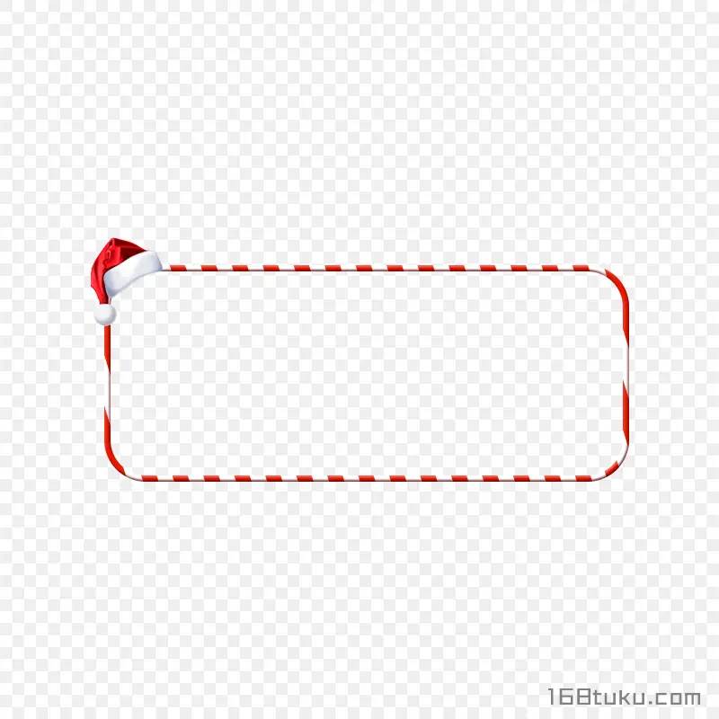 圣诞帽海报框展示板PNG素材免费下载
